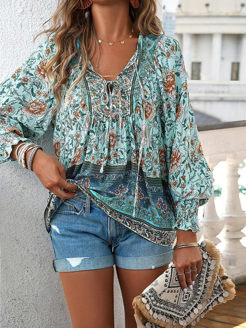 Arya | Blouse Paysanne Boho Blossom