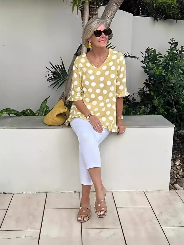 Chloe | Blouse V-Neck Élégante