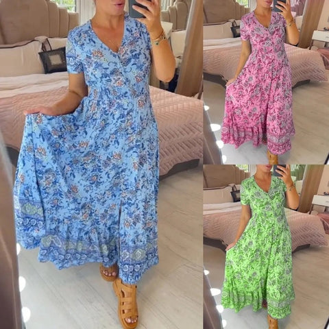 Wibia | Robe à imprimé fleuri et col V