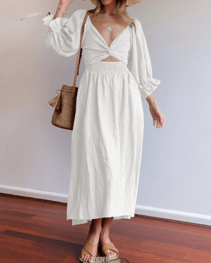Tana | ROBE FRANÇAISE AVEC MANCHES VOLANTÉES