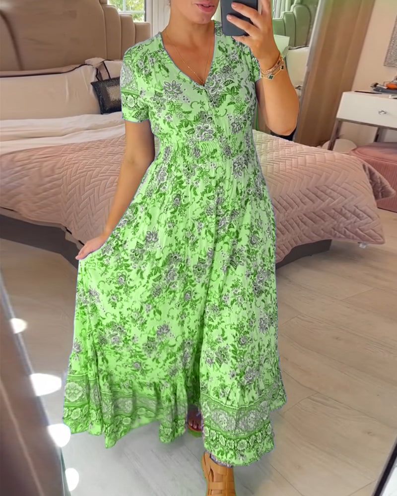 Wibia | Robe à imprimé fleuri et col V