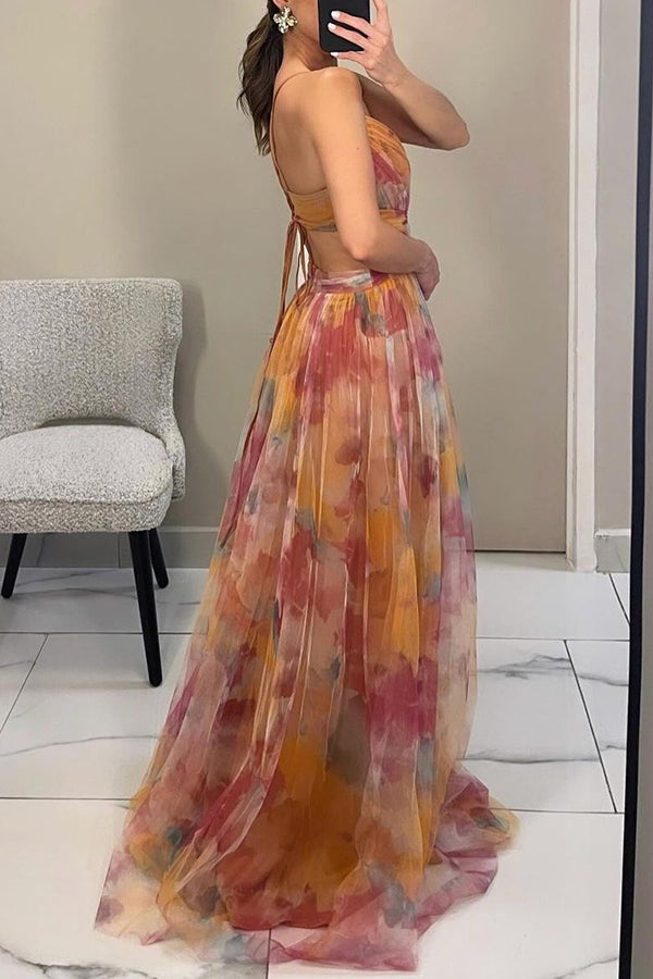 Adeline | Robe longue à fleurs