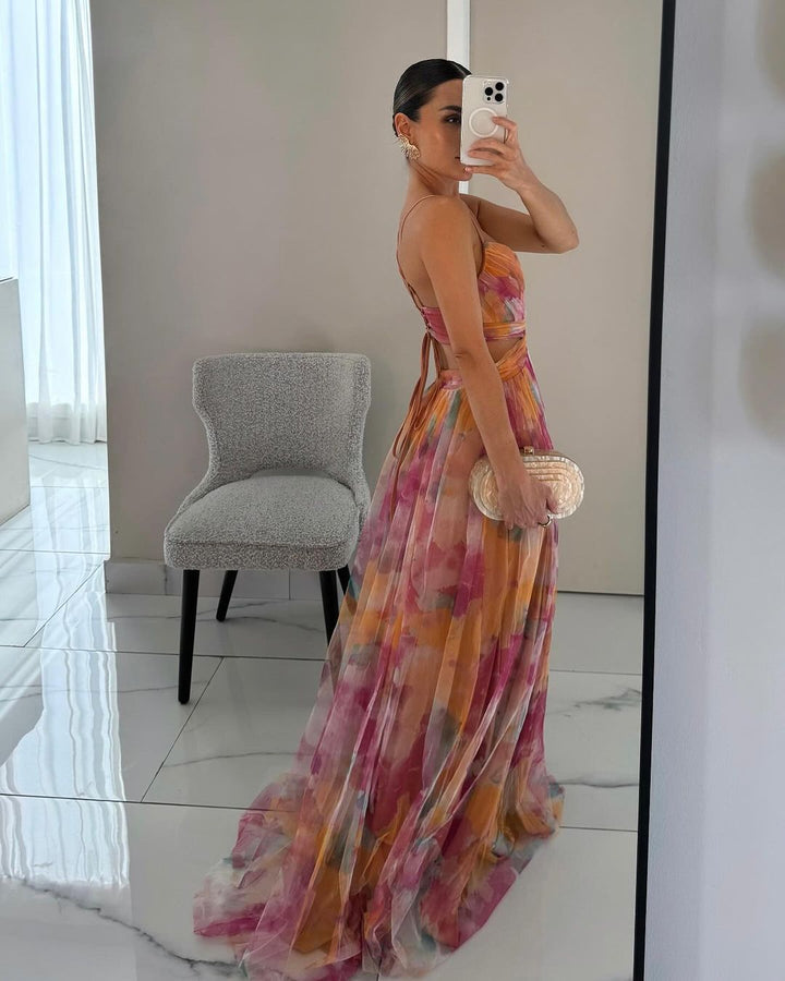 Adeline | Robe longue à fleurs