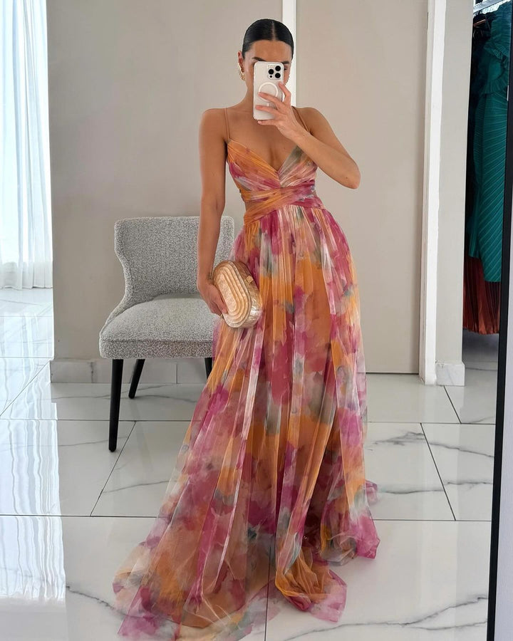 Adeline | Robe longue à fleurs