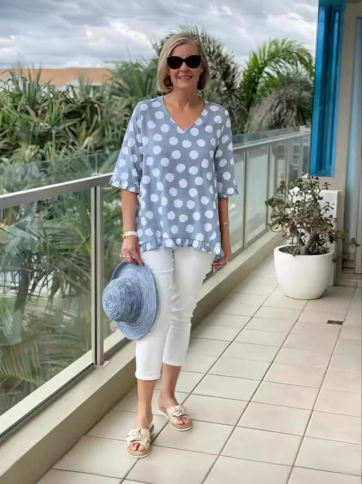 Chloe | Blouse V-Neck Élégante