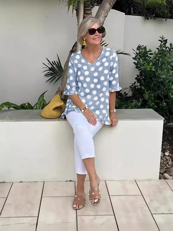 Chloe | Blouse V-Neck Élégante