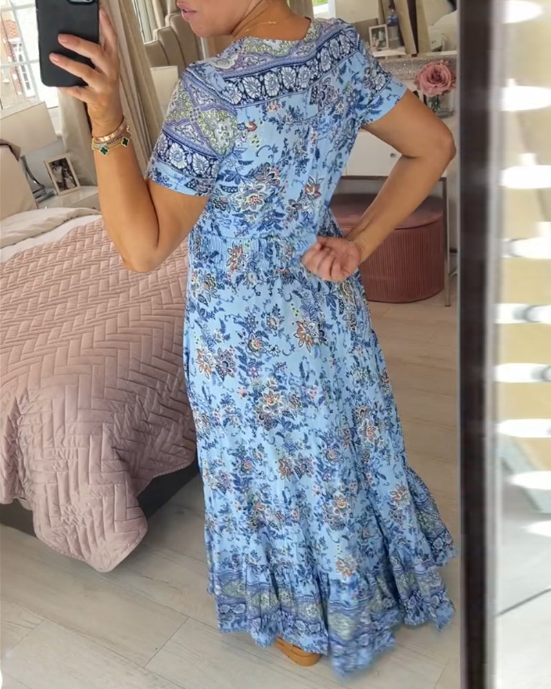 Wibia | Robe à imprimé fleuri et col V