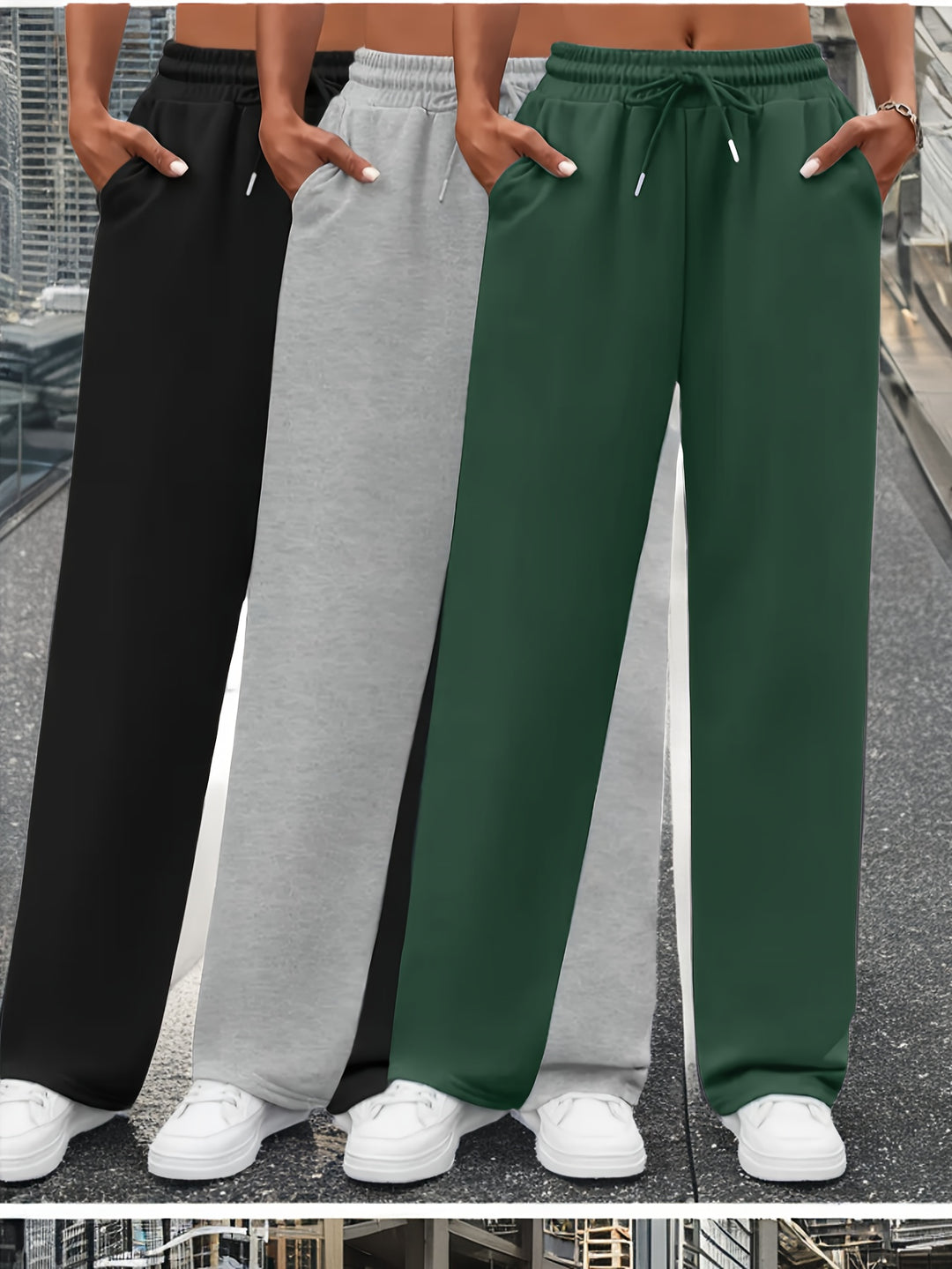 Colette | Ensemble de 3 Joggers Confort Chic