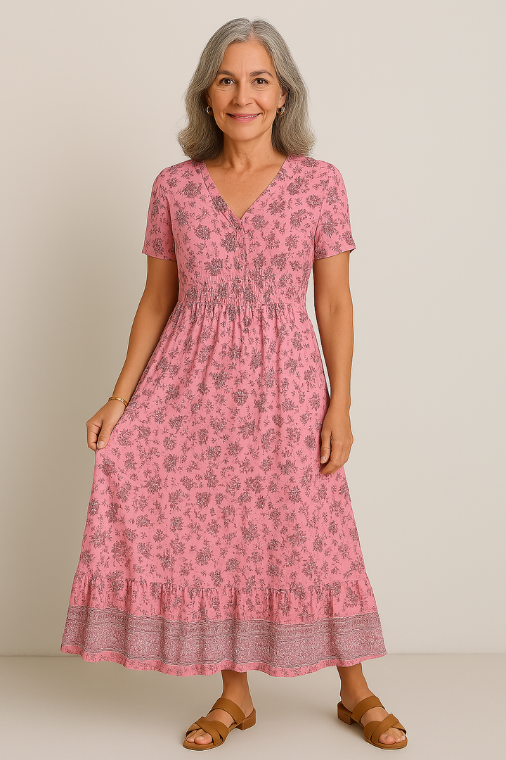Wibia | Robe à imprimé fleuri et col V