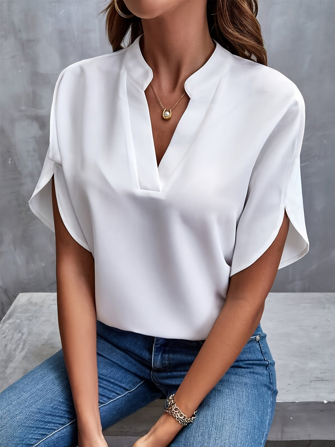 Mina | Blouse Élégante et Luxueuse