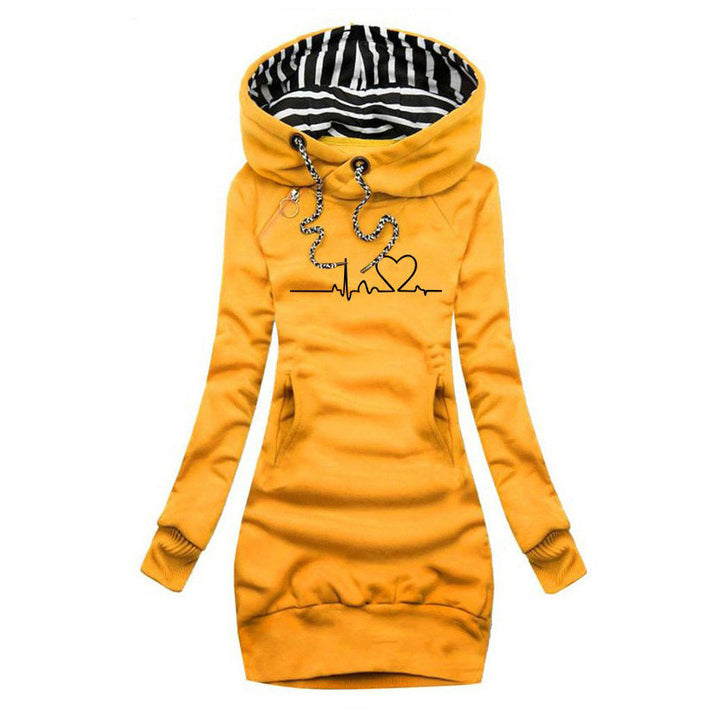 Camille | Robe Pull Imprimée Battement de Cœur