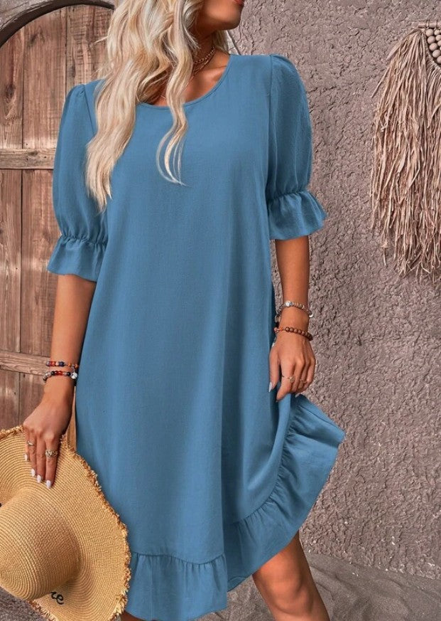 Isolde™ | Chic Dress with Ruffled Hem