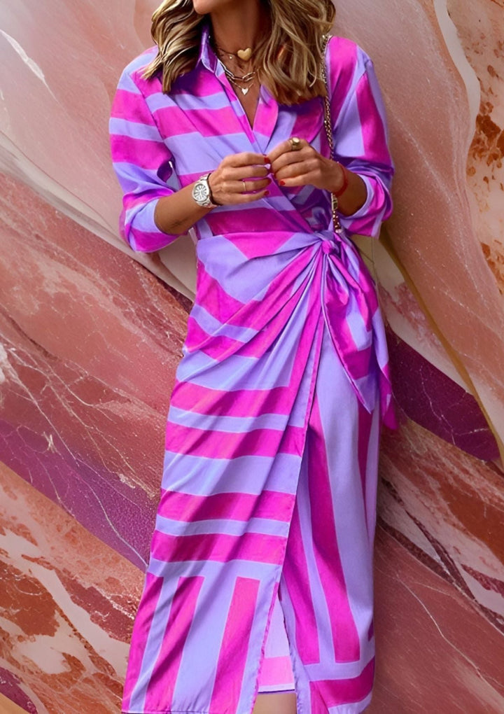 Hannah | Robe portefeuille imprimée