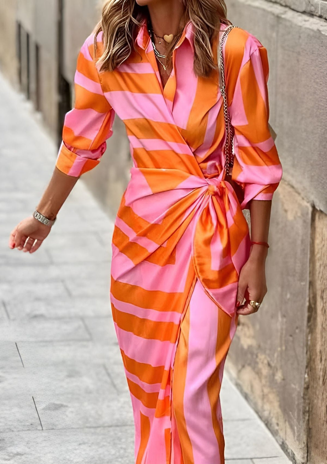 Hannah | Robe portefeuille imprimée