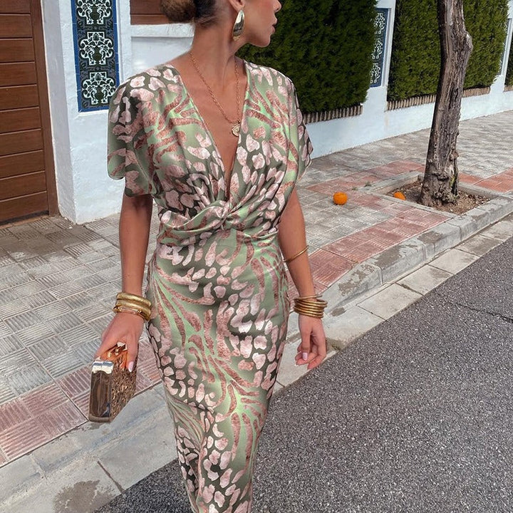 Rina™ - Robe Maxi à Col en V pour Femmes