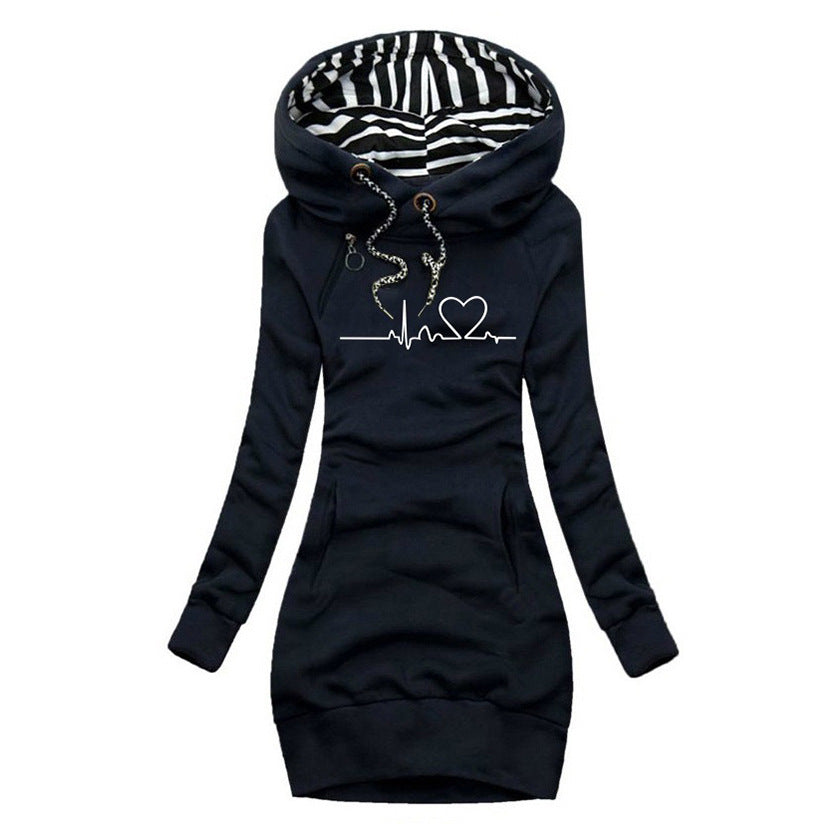 Camille | Robe Pull Imprimée Battement de Cœur