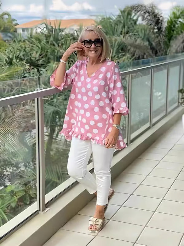 Chloe | Blouse V-Neck Élégante