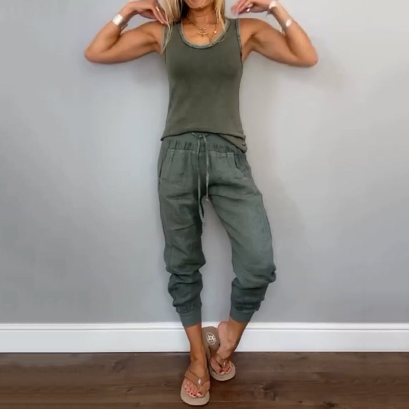 Gabrielle | Ensemble Décontracté Deux Pièces pour un Style Naturel et un Confort Frais