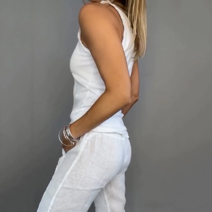 Gabrielle | Ensemble Décontracté Deux Pièces pour un Style Naturel et un Confort Frais