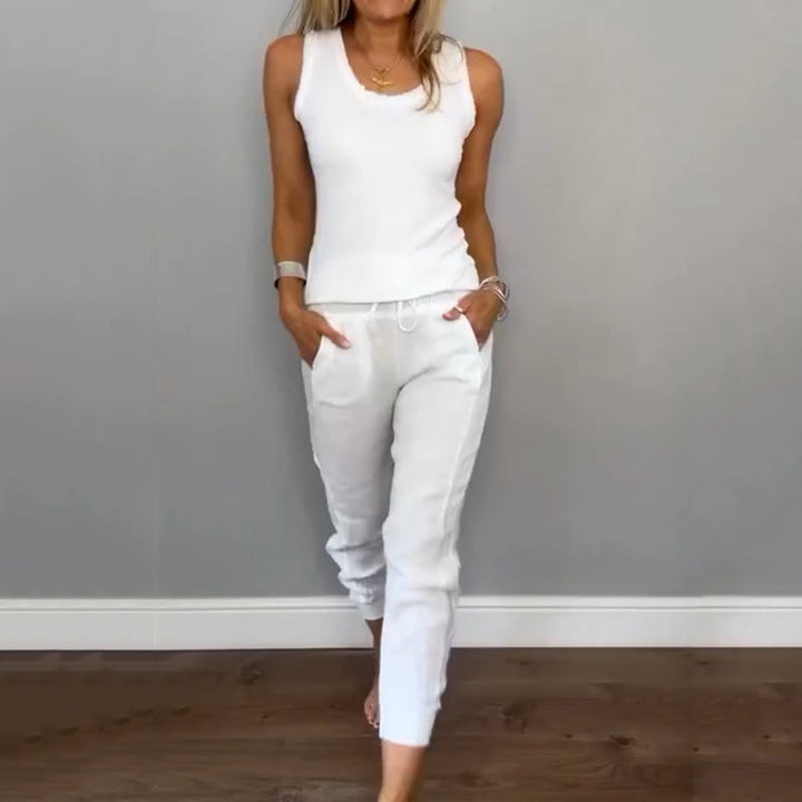 Gabrielle | Ensemble Décontracté Deux Pièces pour un Style Naturel et un Confort Frais