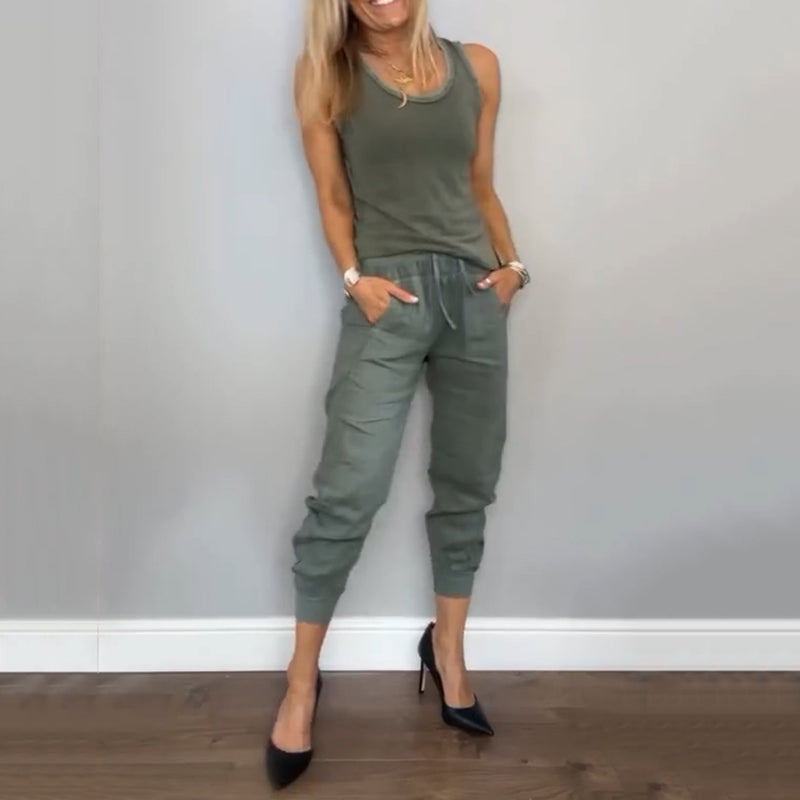 Gabrielle | Ensemble Décontracté Deux Pièces pour un Style Naturel et un Confort Frais